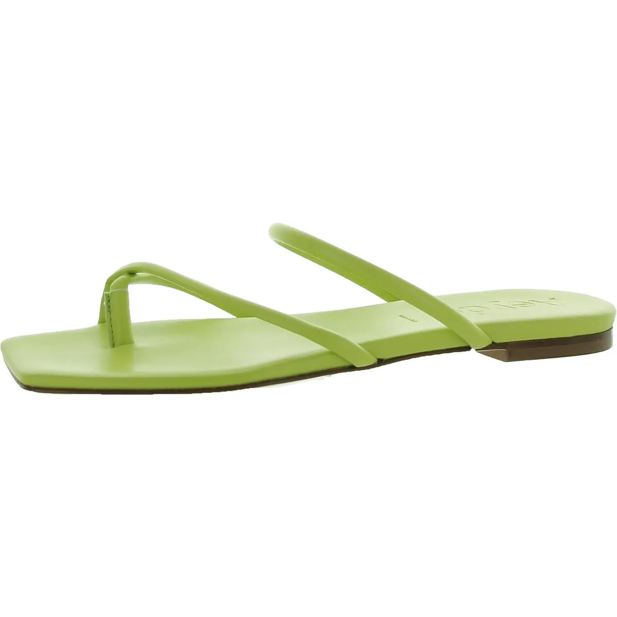 Mina Womens Leather Strappy Slide Sandals