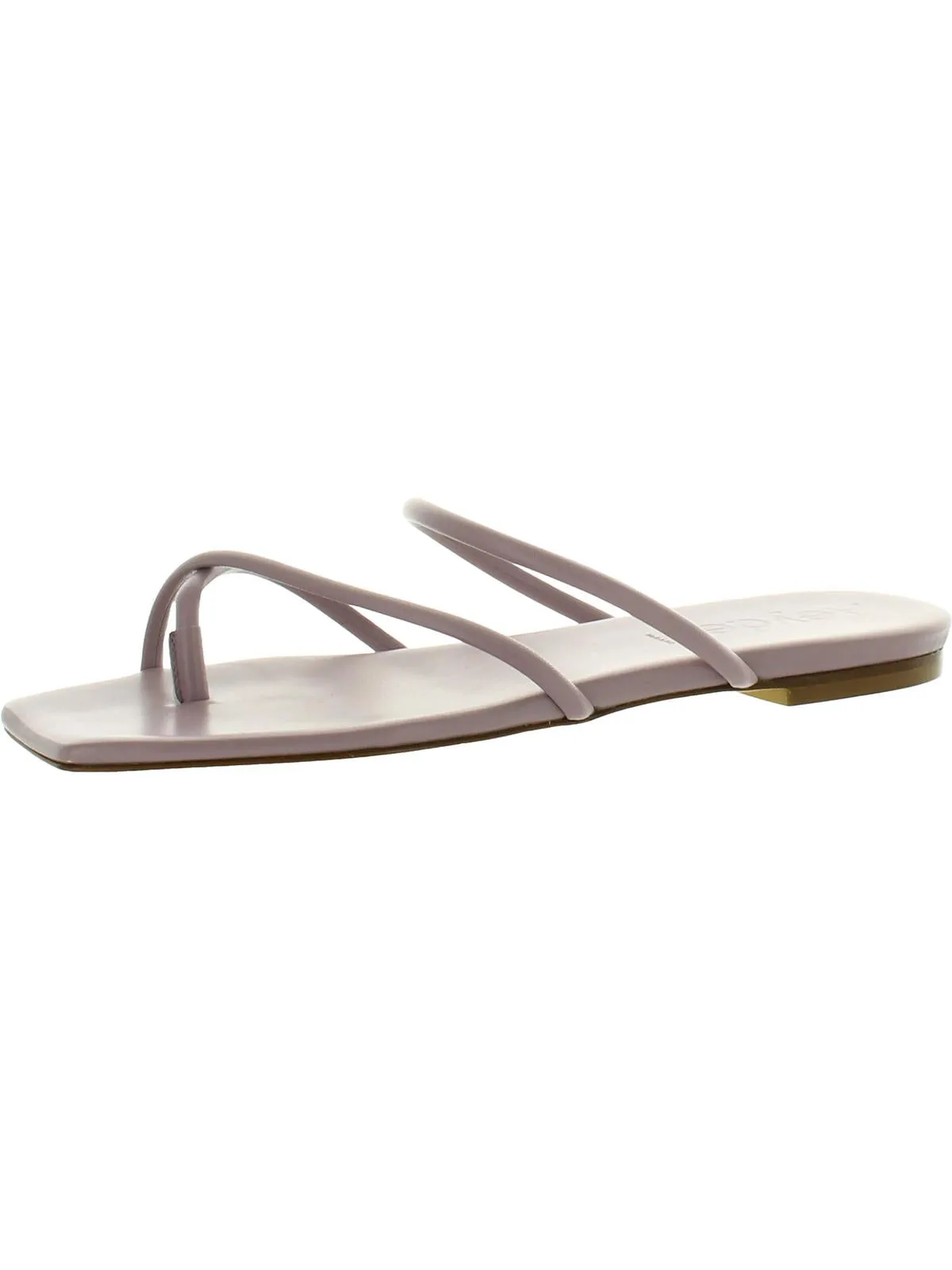 Mina Womens Leather Strappy Slide Sandals