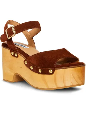 Mindful  Womens Leather Dressy Platform Sandals