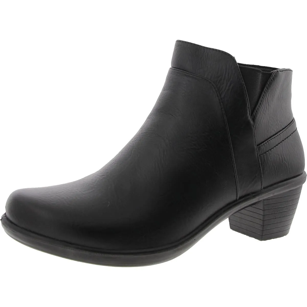 Mindy Womens Solid Leather Booties