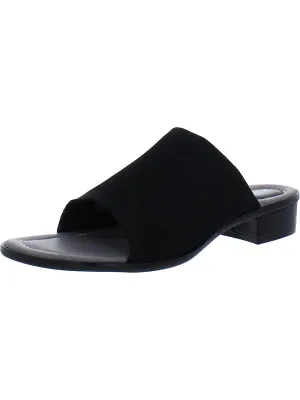 Minty Womens Leather Open Toe Slide Sandals