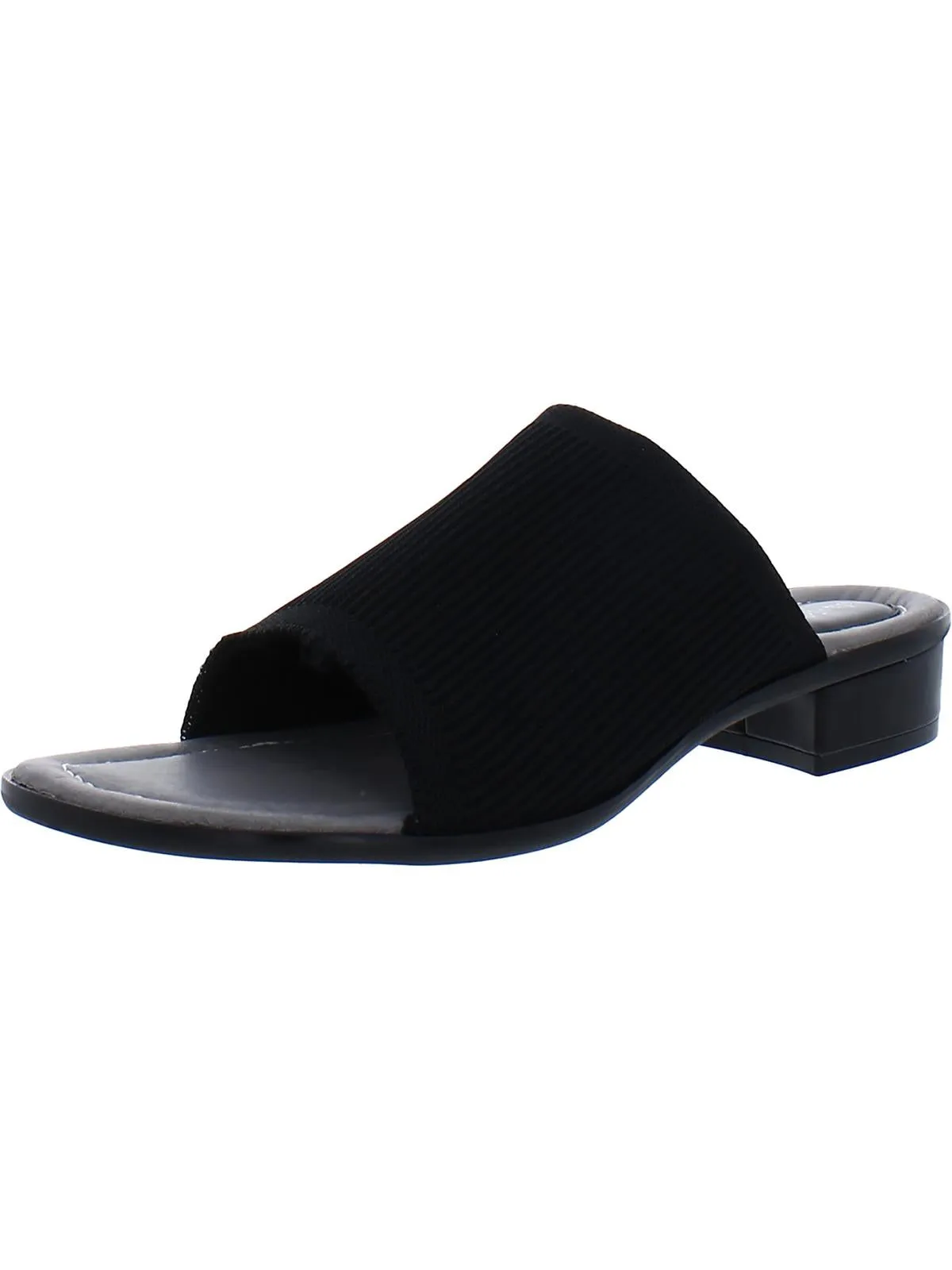 Minty Womens Leather Open Toe Slide Sandals