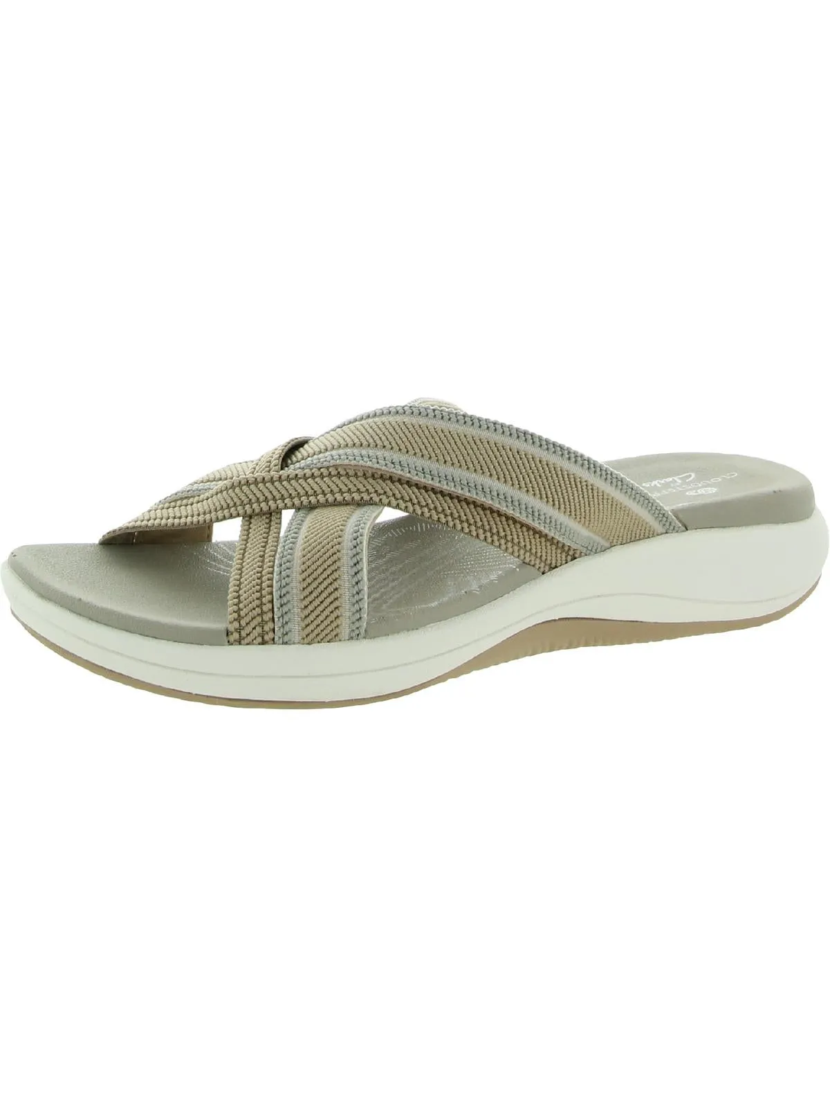 Mira Isle Womens Strappy Machine Washable Slide Sandals