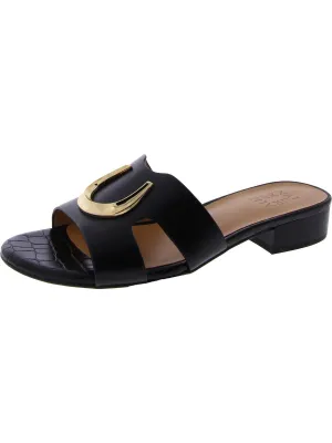 Misty Womens Leather Slip On Slide Sandals