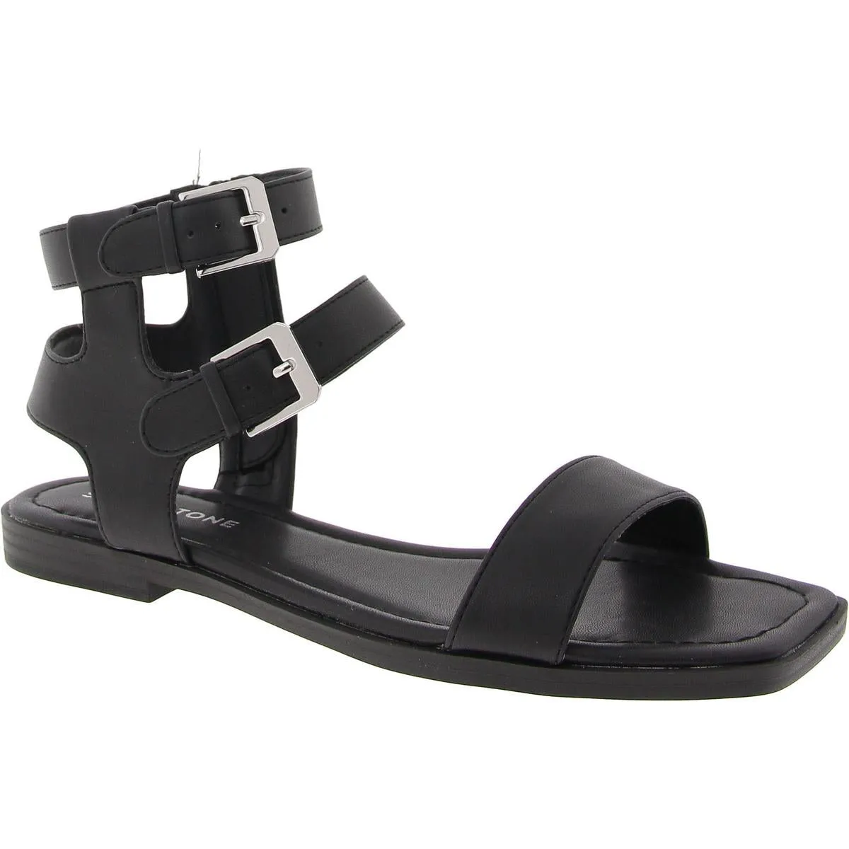 Monaaco Womens Strappy Faux Leather Gladiator Sandals