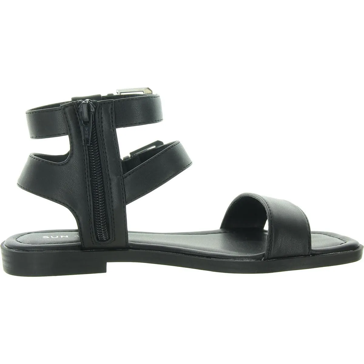 Monaaco Womens Strappy Faux Leather Gladiator Sandals