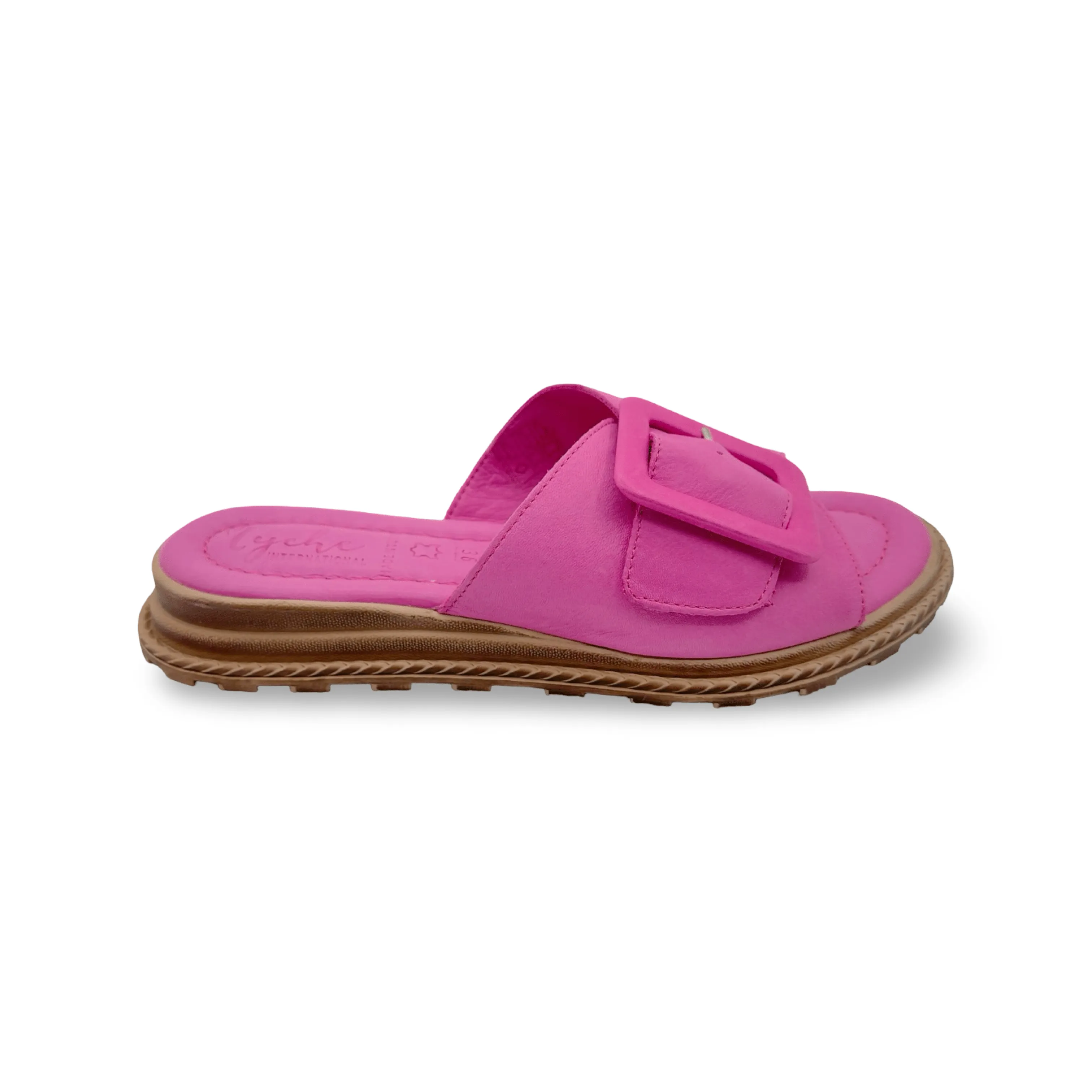 Monroe Fuchsia Leather Adjustable Slide