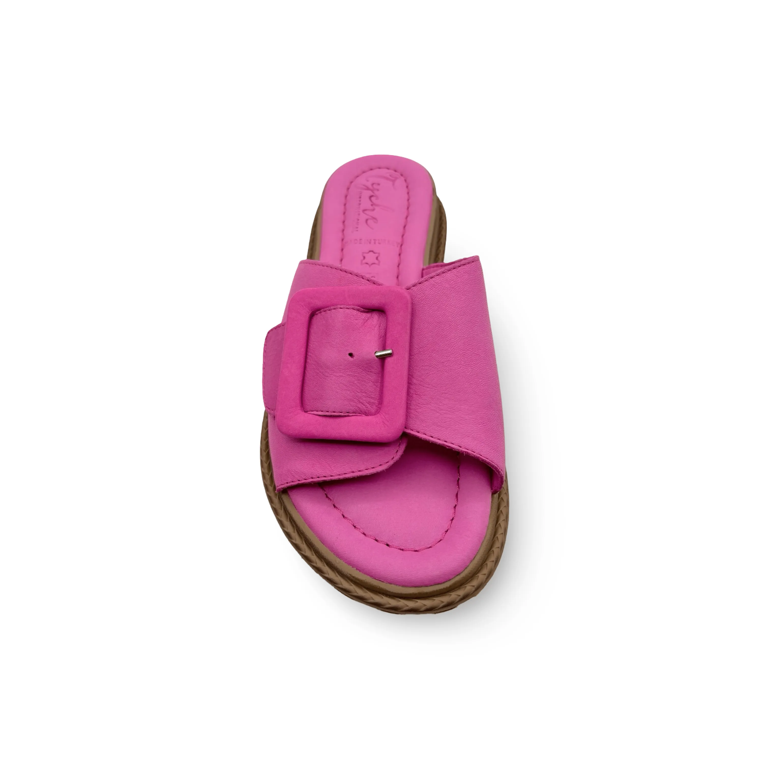 Monroe Fuchsia Leather Adjustable Slide