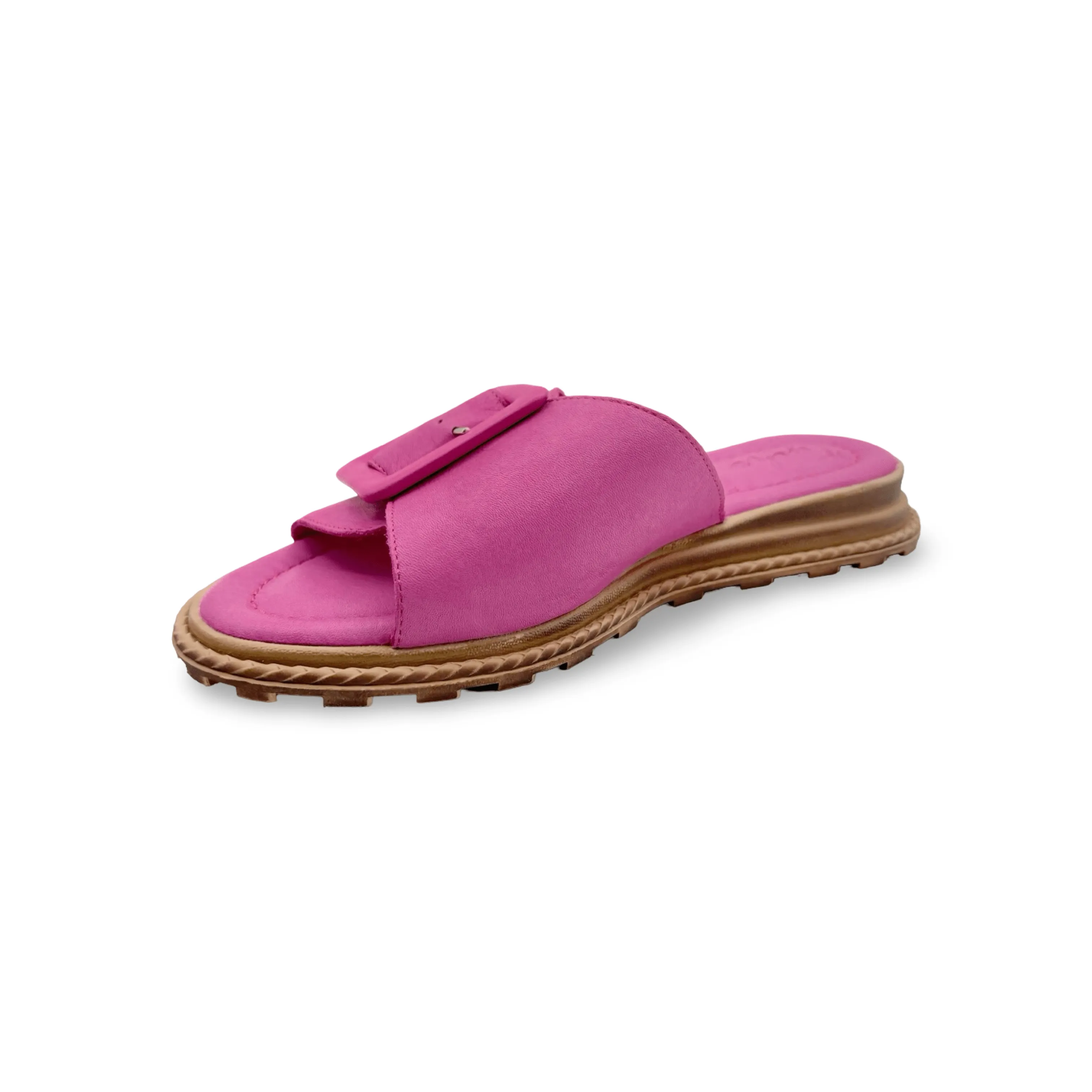 Monroe Fuchsia Leather Adjustable Slide