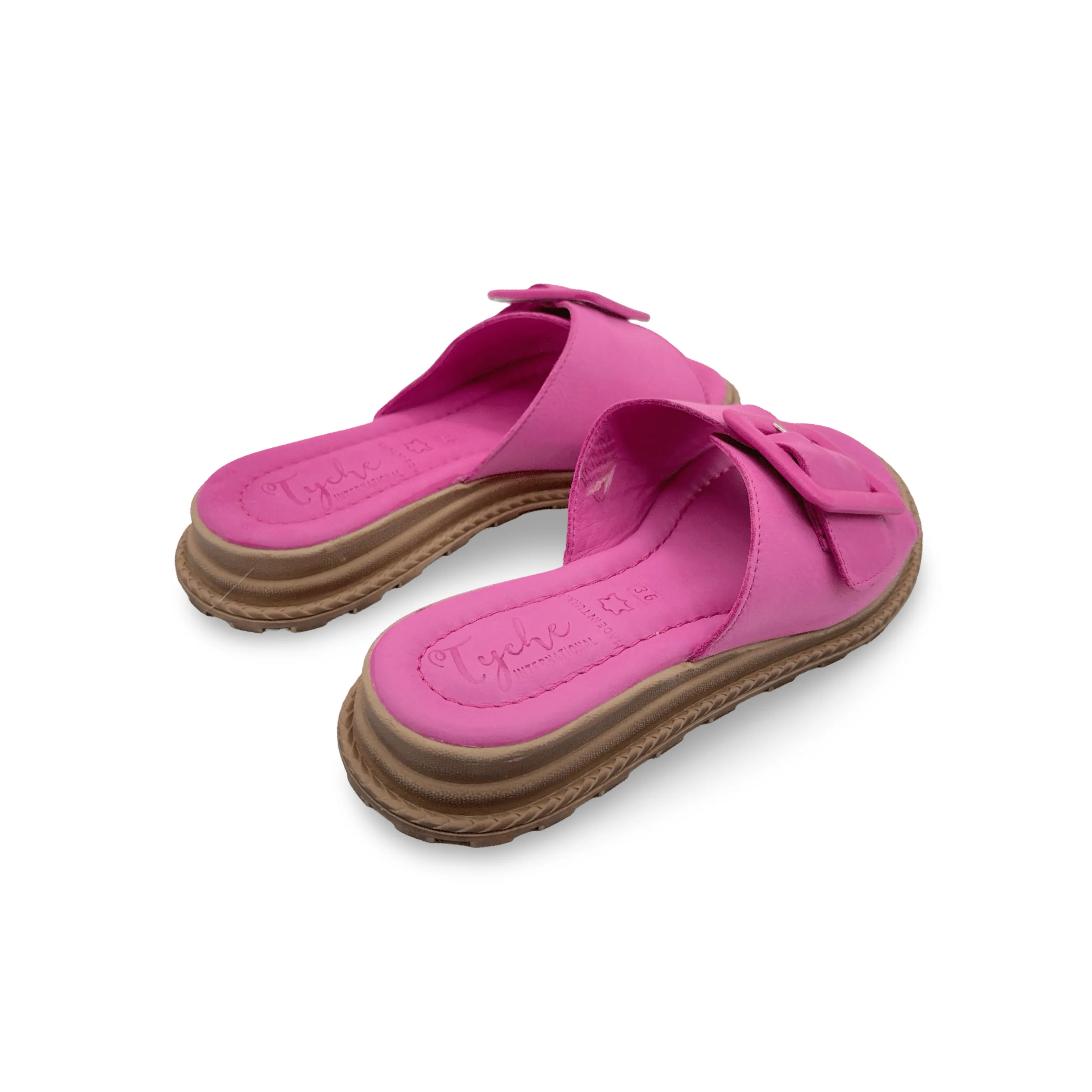 Monroe Fuchsia Leather Adjustable Slide