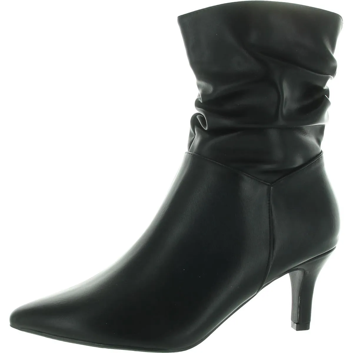 Morgan Womens Denim Pointed Toe Mid-Calf Boots