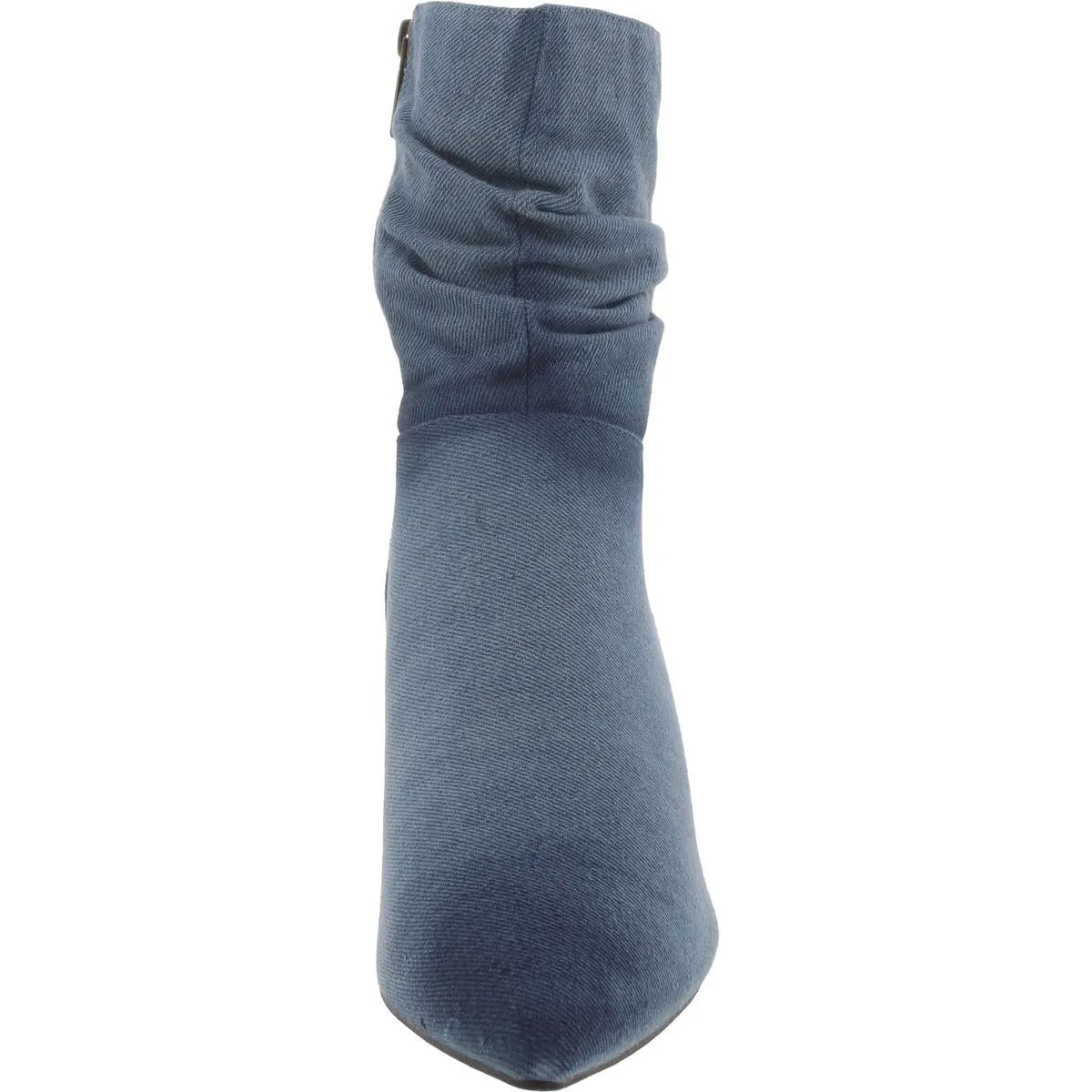 Morgan Womens Denim Pointed Toe Mid-Calf Boots