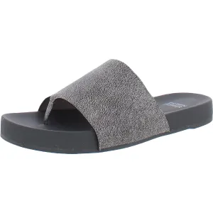 Motion Womens Leather Slip On Thong Sandals