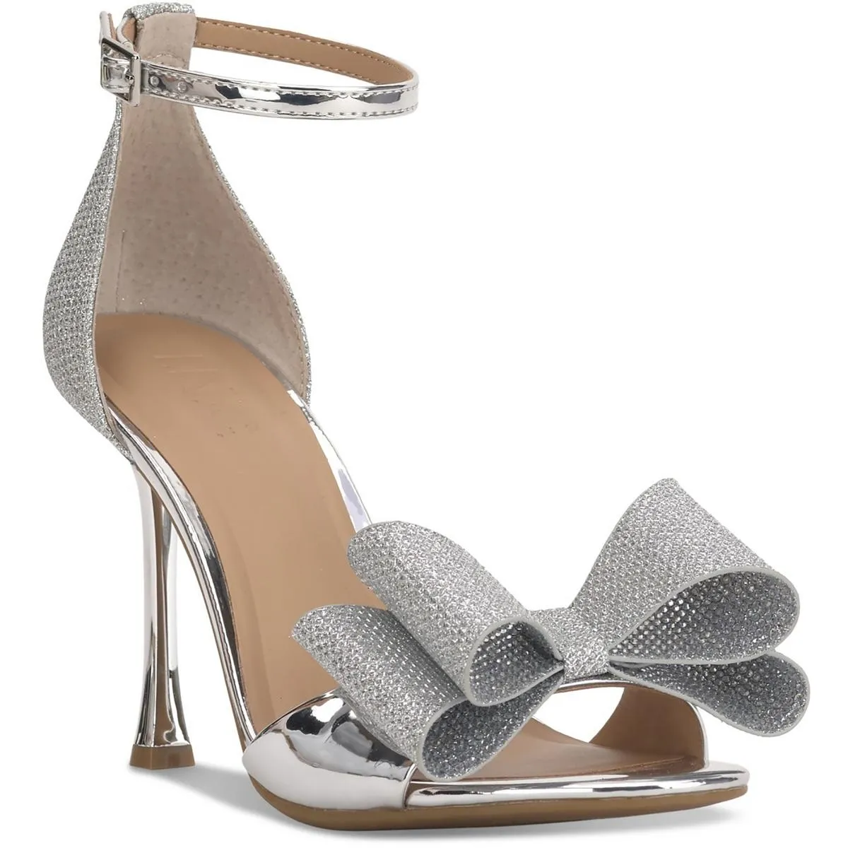 Naasira Womens Glitter Bow Heels