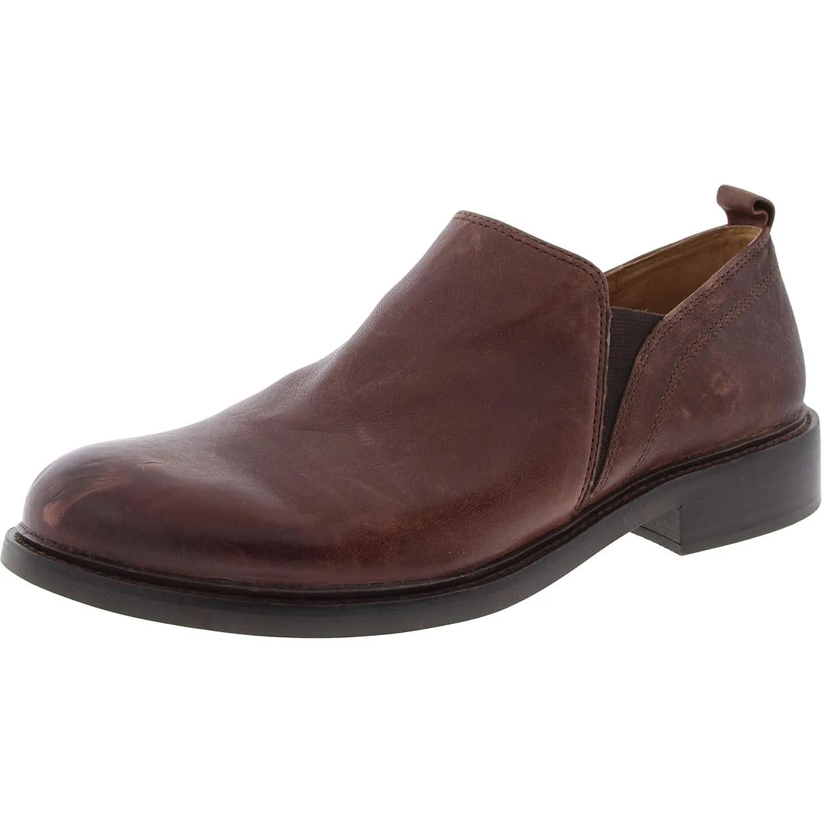 Naisbury II Womens Leather Block Heel Ankle Boots