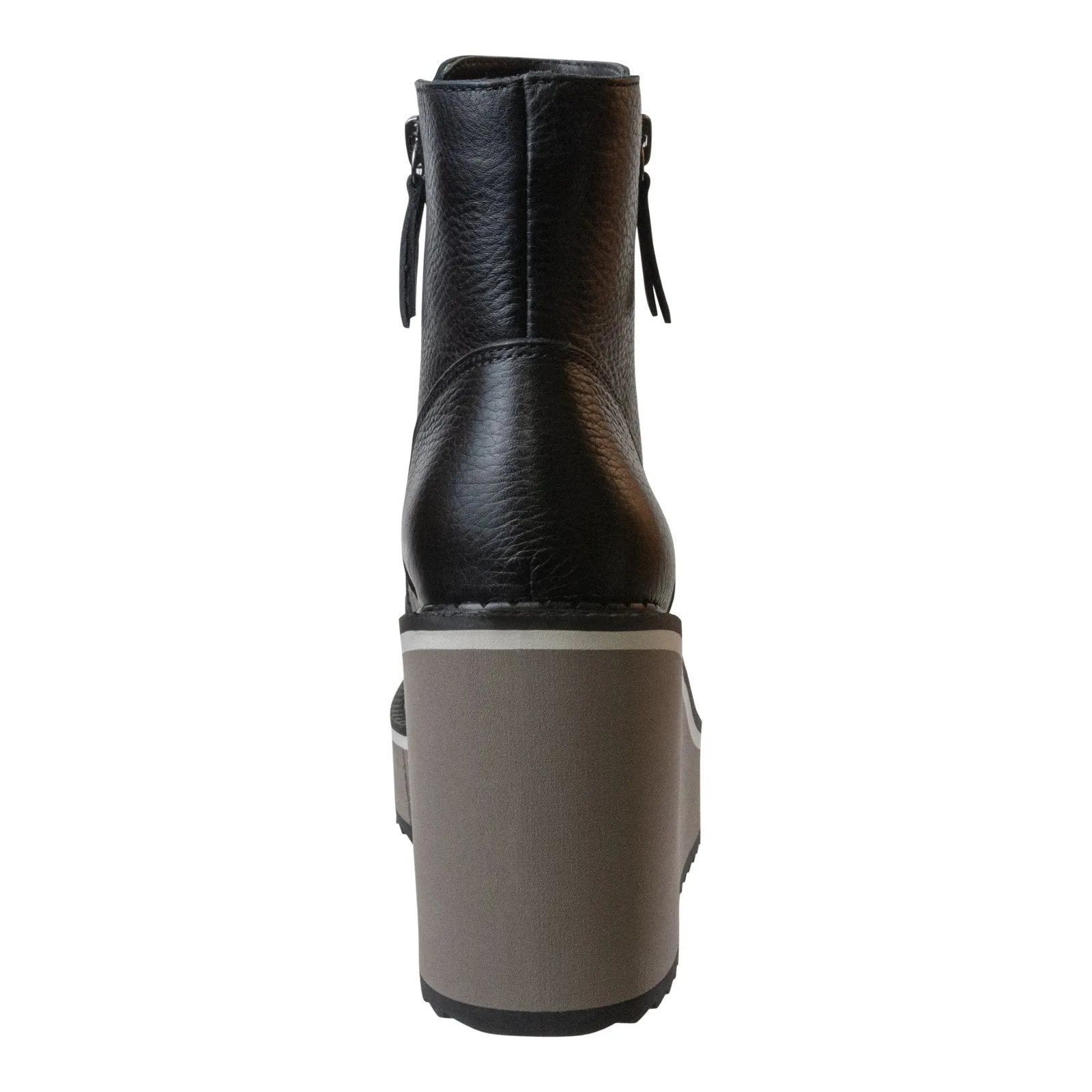 Naked Feet: AVAIL in BLACK Wedge Ankle Boots