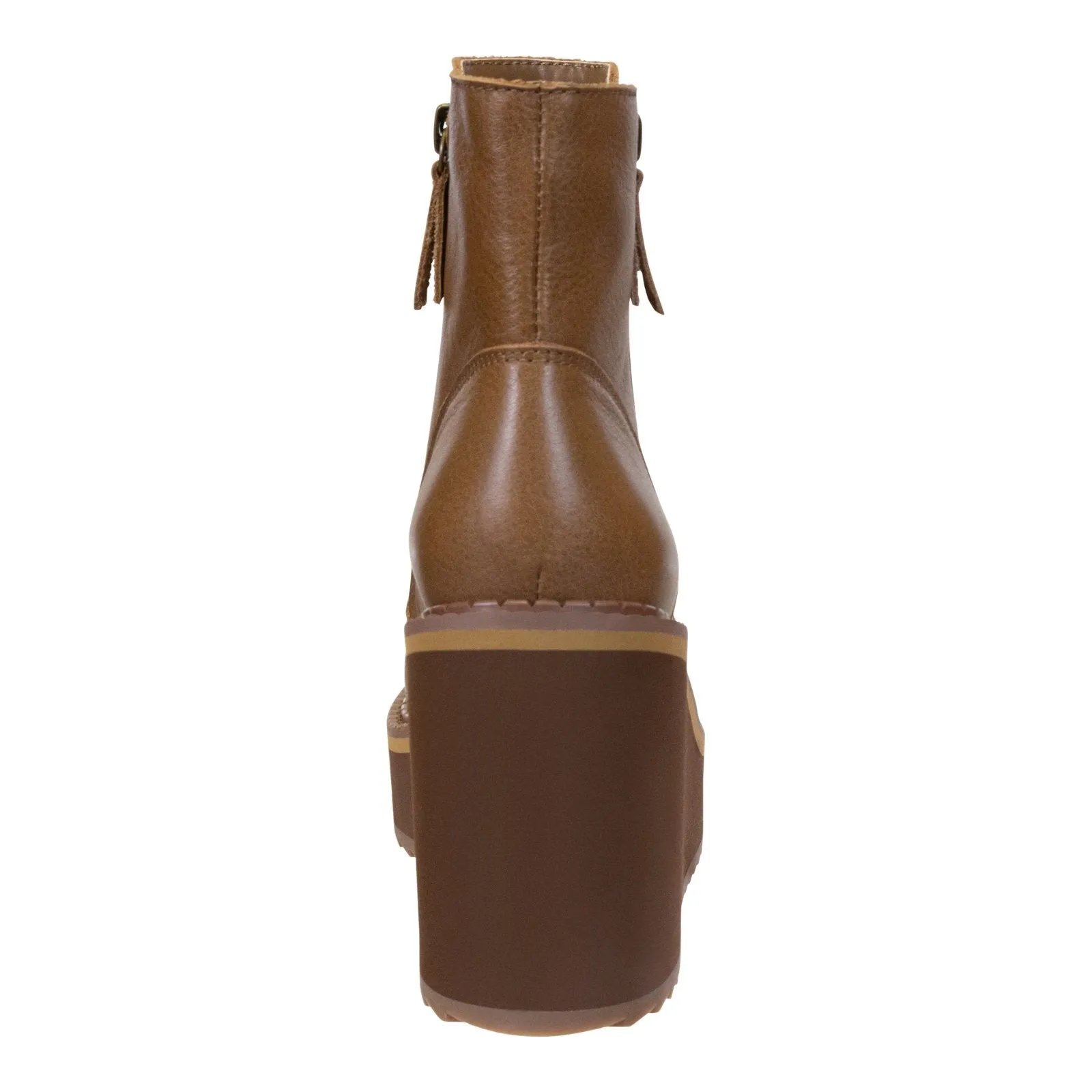 Naked Feet: AVAIL in BROWN Wedge Ankle Boots