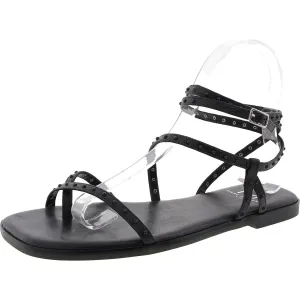Nalica Womens Studded Leather Ankle Strap