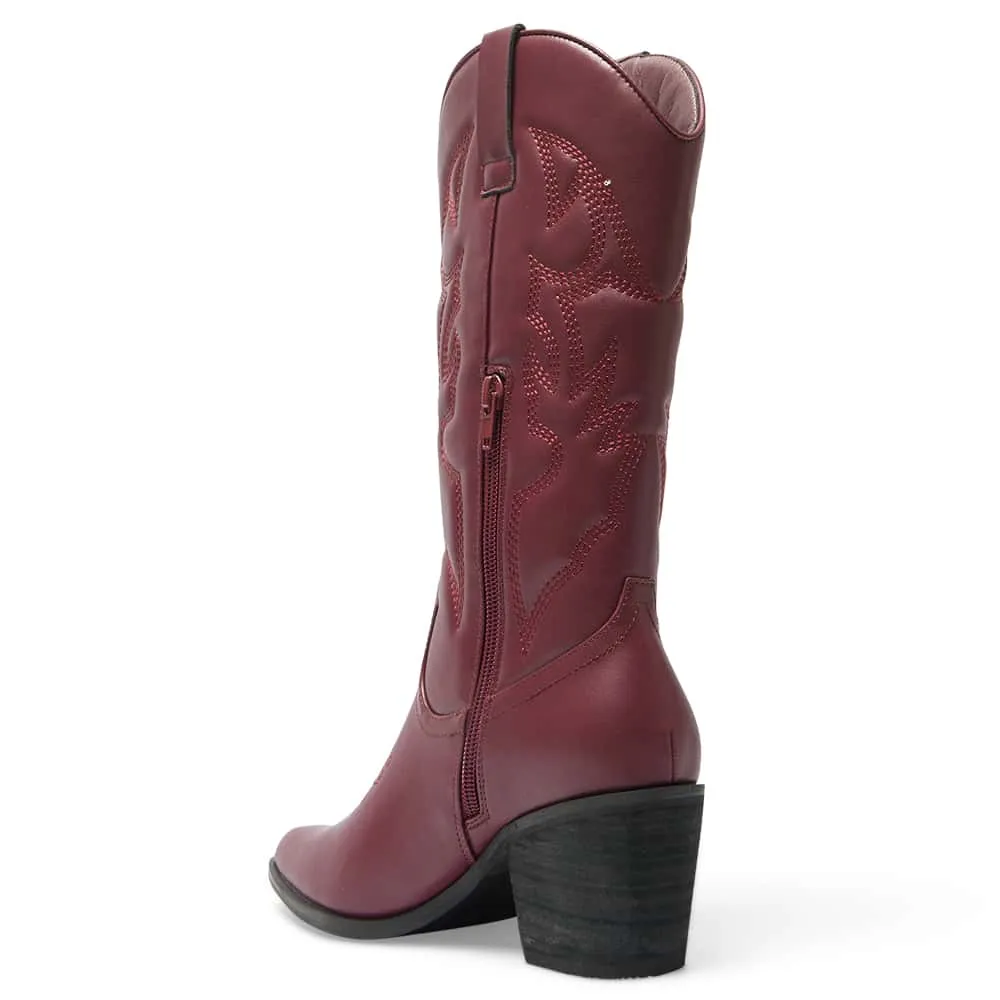 Nash Boot in Wine Smooth