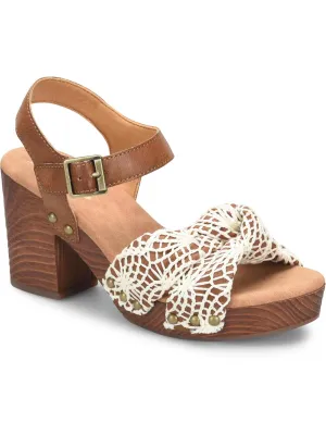 NATALIA Womens Webbed Studded Ankle Strap