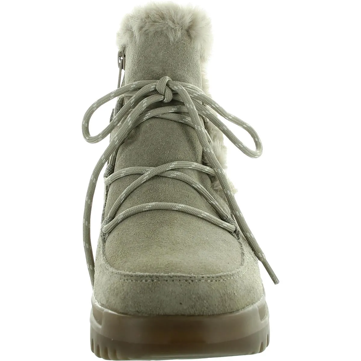 Nayda Womens Zipper Leather Winter & Snow Boots