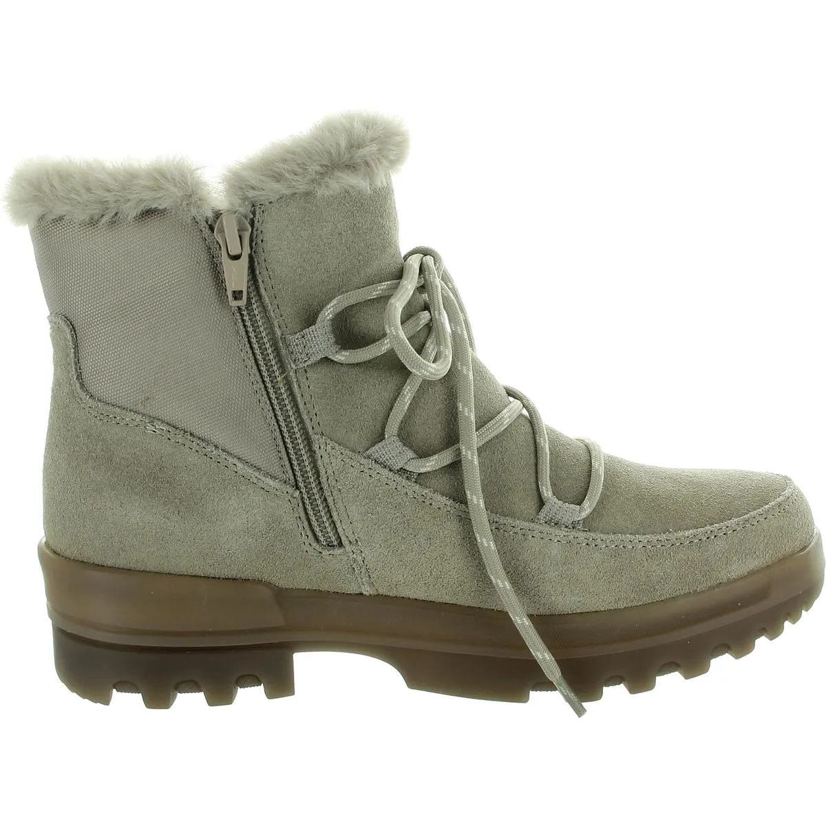 Nayda Womens Zipper Leather Winter & Snow Boots