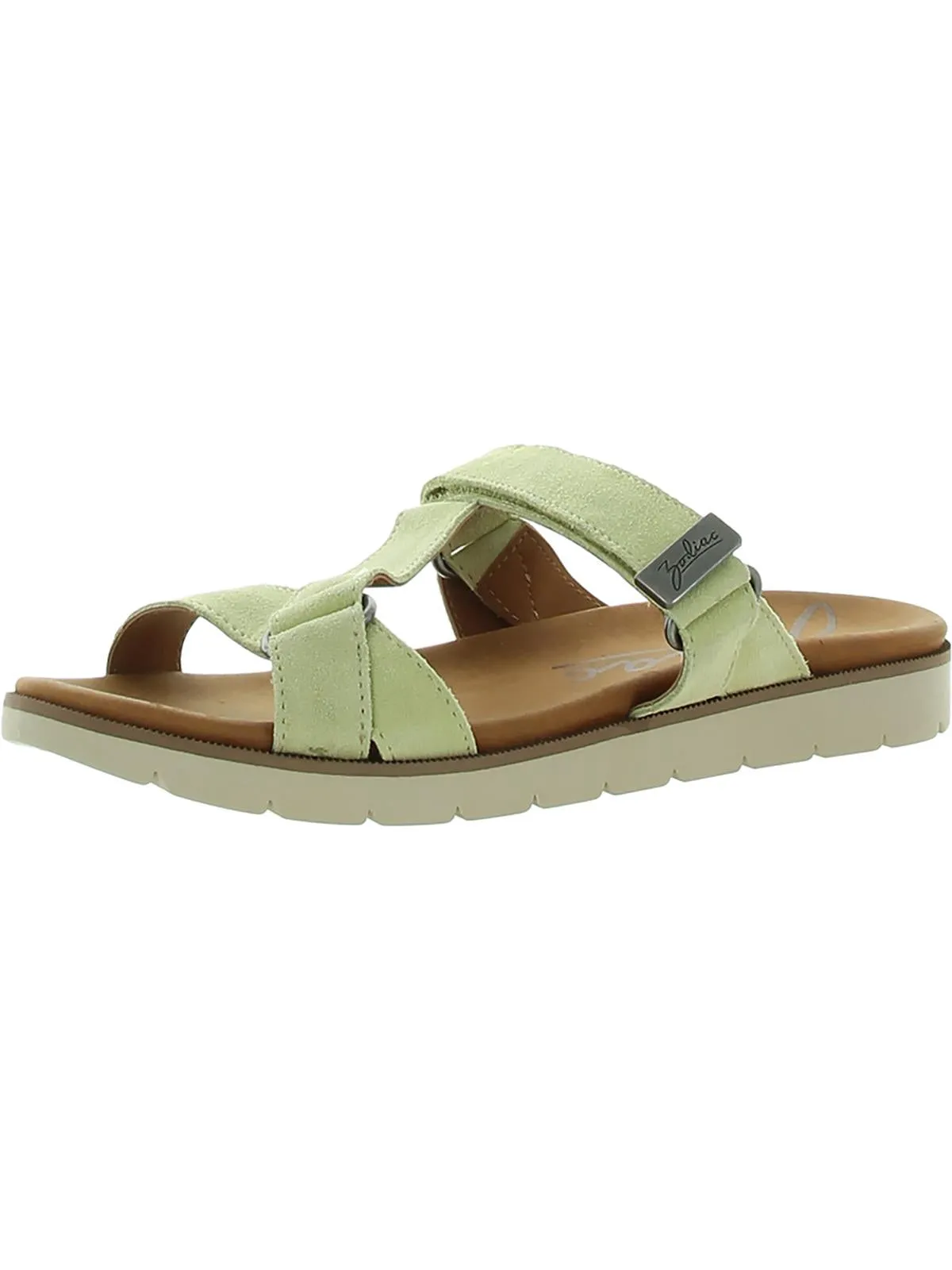 Nelia Womens Leather Slip On Strappy Sandals