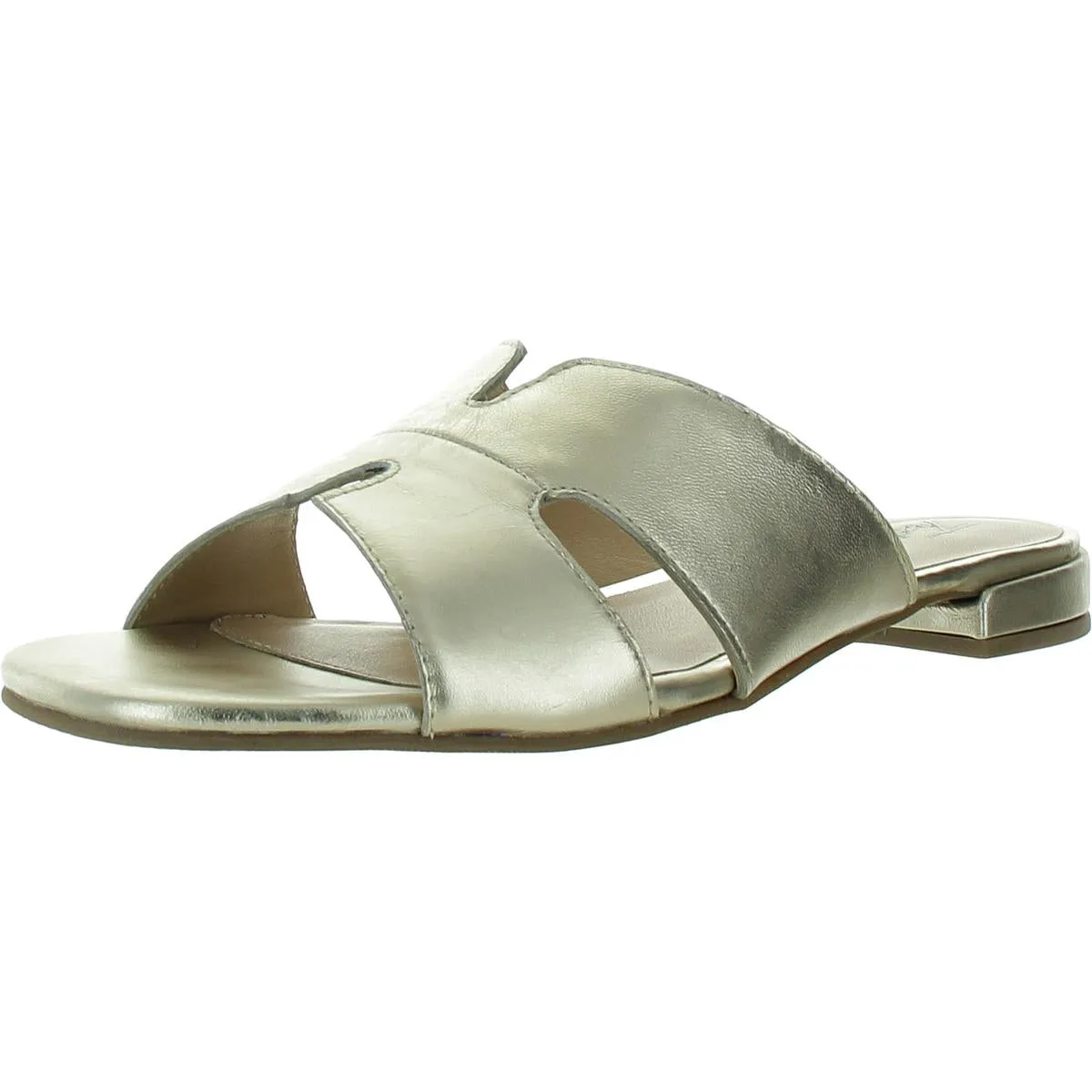 Nell Womens Cut-Out Leather Slide Sandals