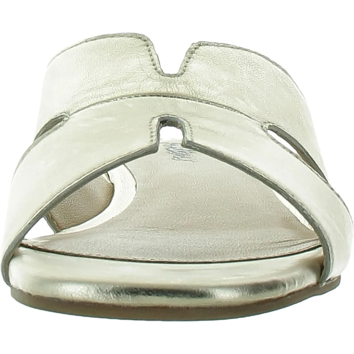Nell Womens Cut-Out Leather Slide Sandals