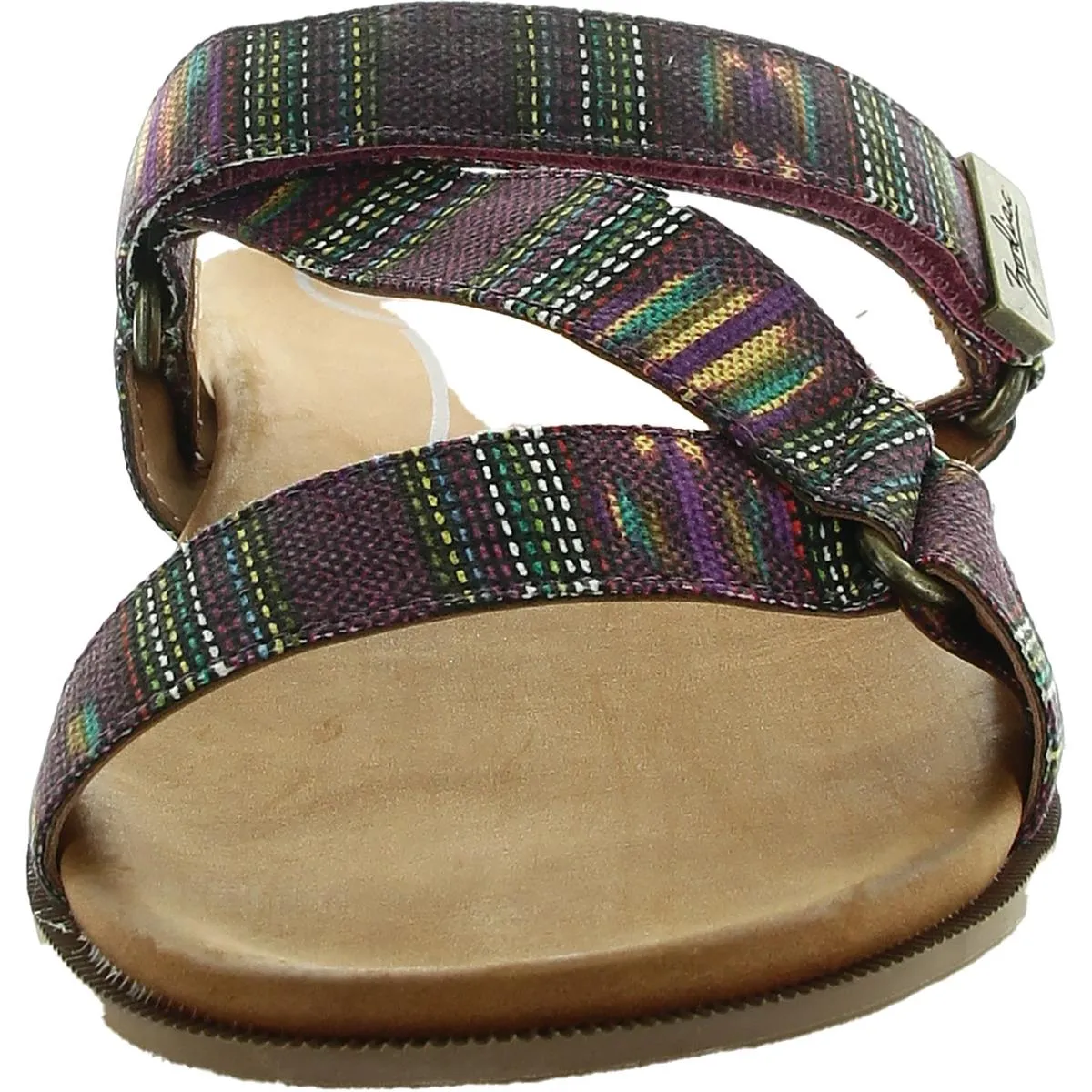 Nella Womens Adjustable Leather Slide Sandals