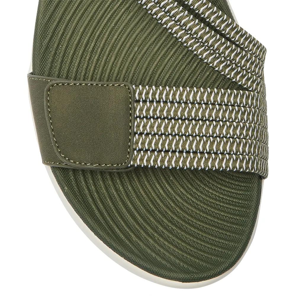 Neon Sandal in Khaki Multi