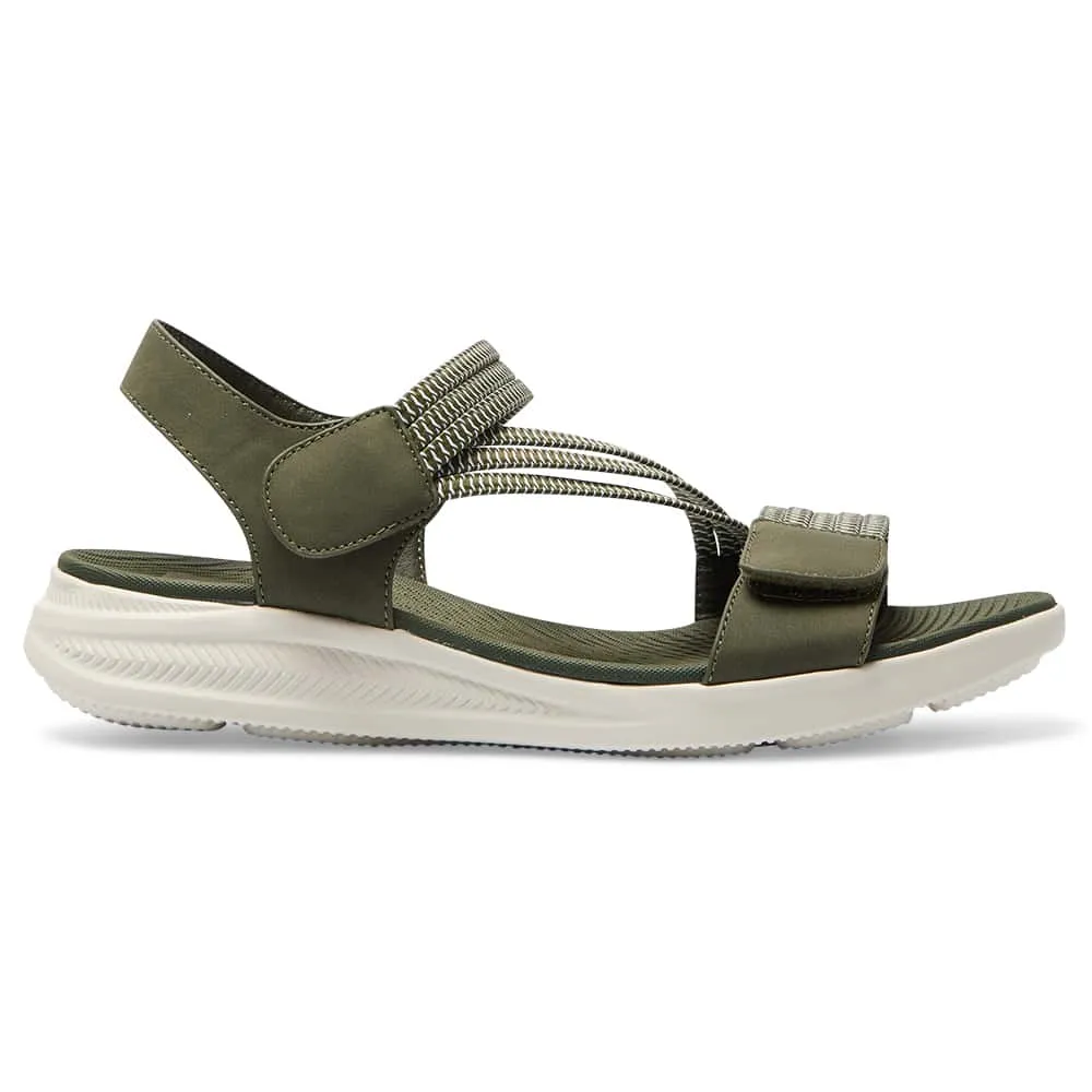 Neon Sandal in Khaki Multi
