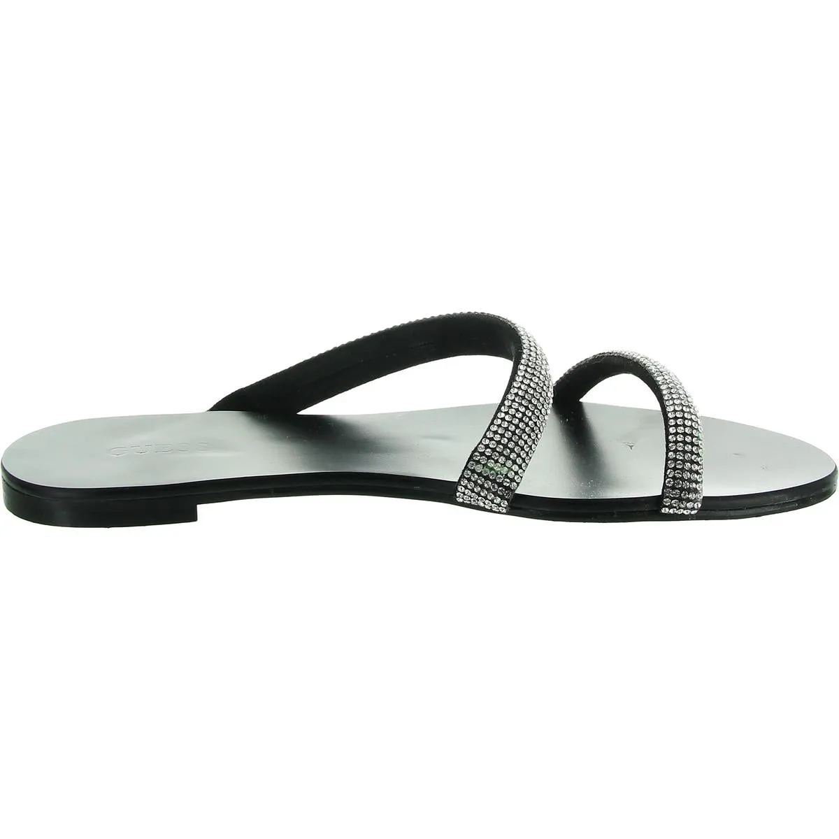 Nerica 2 Womens Rhinestone Faux Suede Slide Sandals