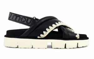 New Bio Criss Cross Sandal In Black