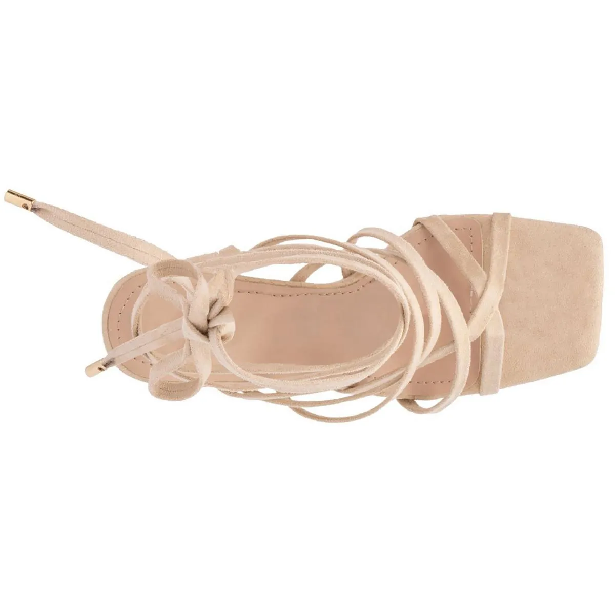 NIA Womens Faux Suede Square toe Strappy Sandals