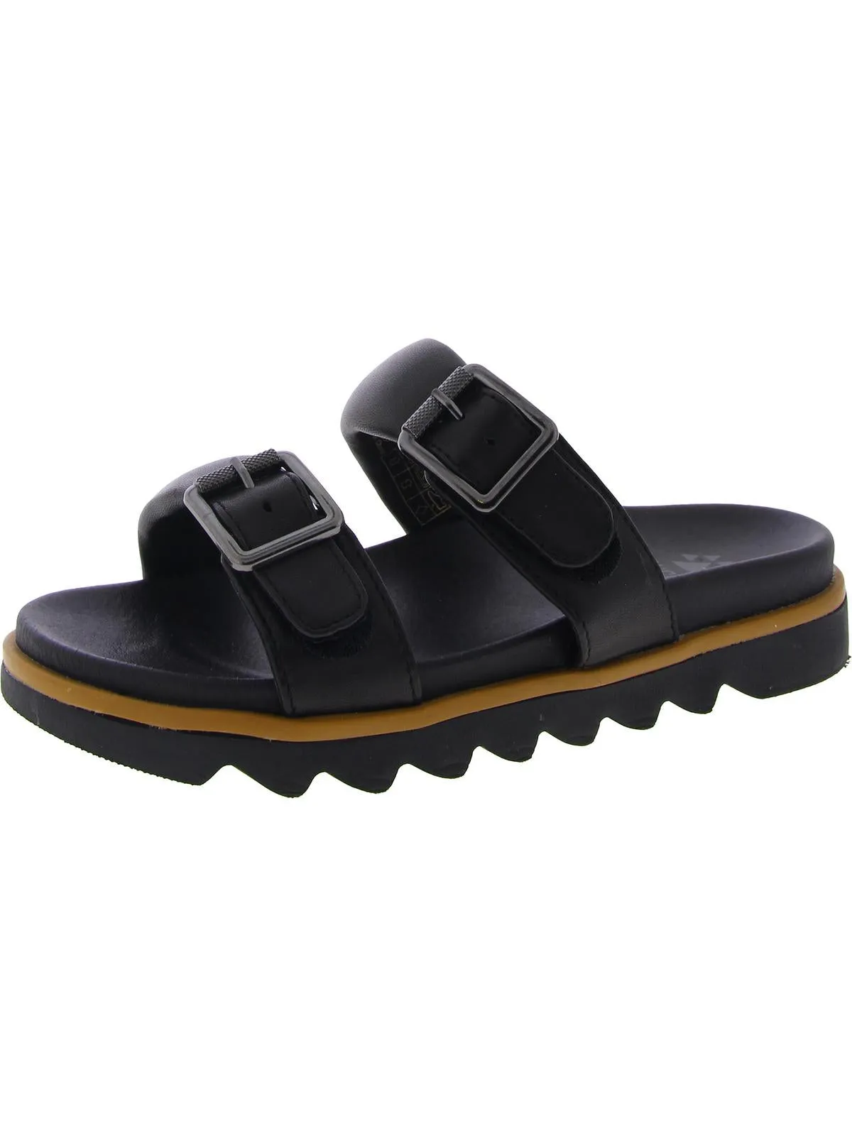 NIFTY Womens Flats Leather Slide Sandals