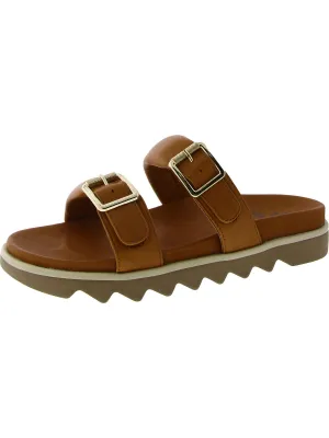 NIFTY Womens Flats Leather Slide Sandals