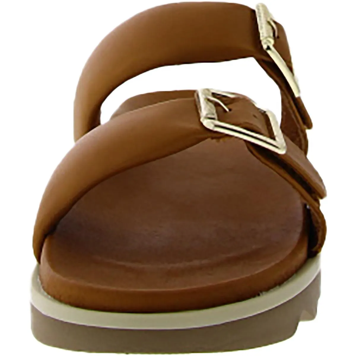 NIFTY Womens Flats Leather Slide Sandals