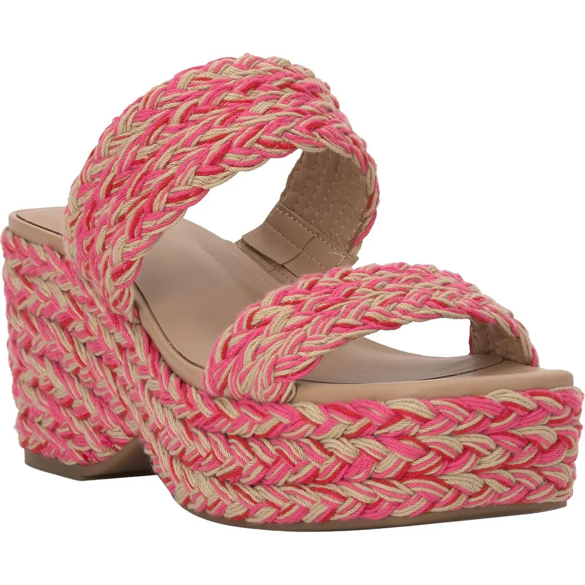 Norina Womens Woven Manmade Platform Sandals