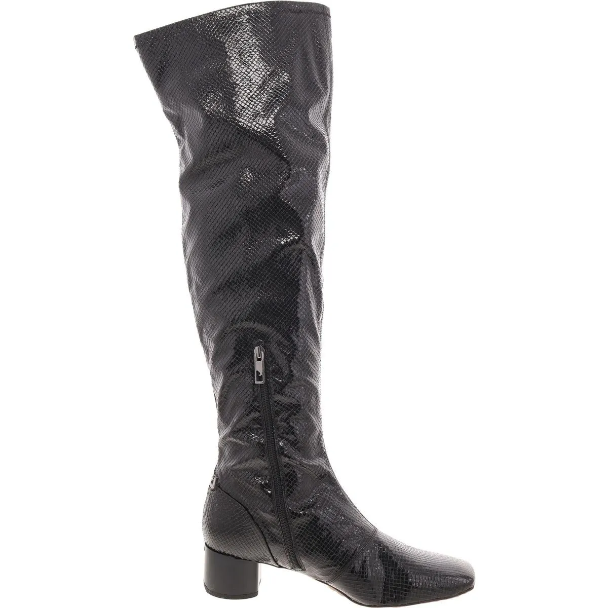 Novara Womens Pull On Square Toe Over-The-Knee Boots