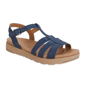 Ohio Sandal in Navy Leather
