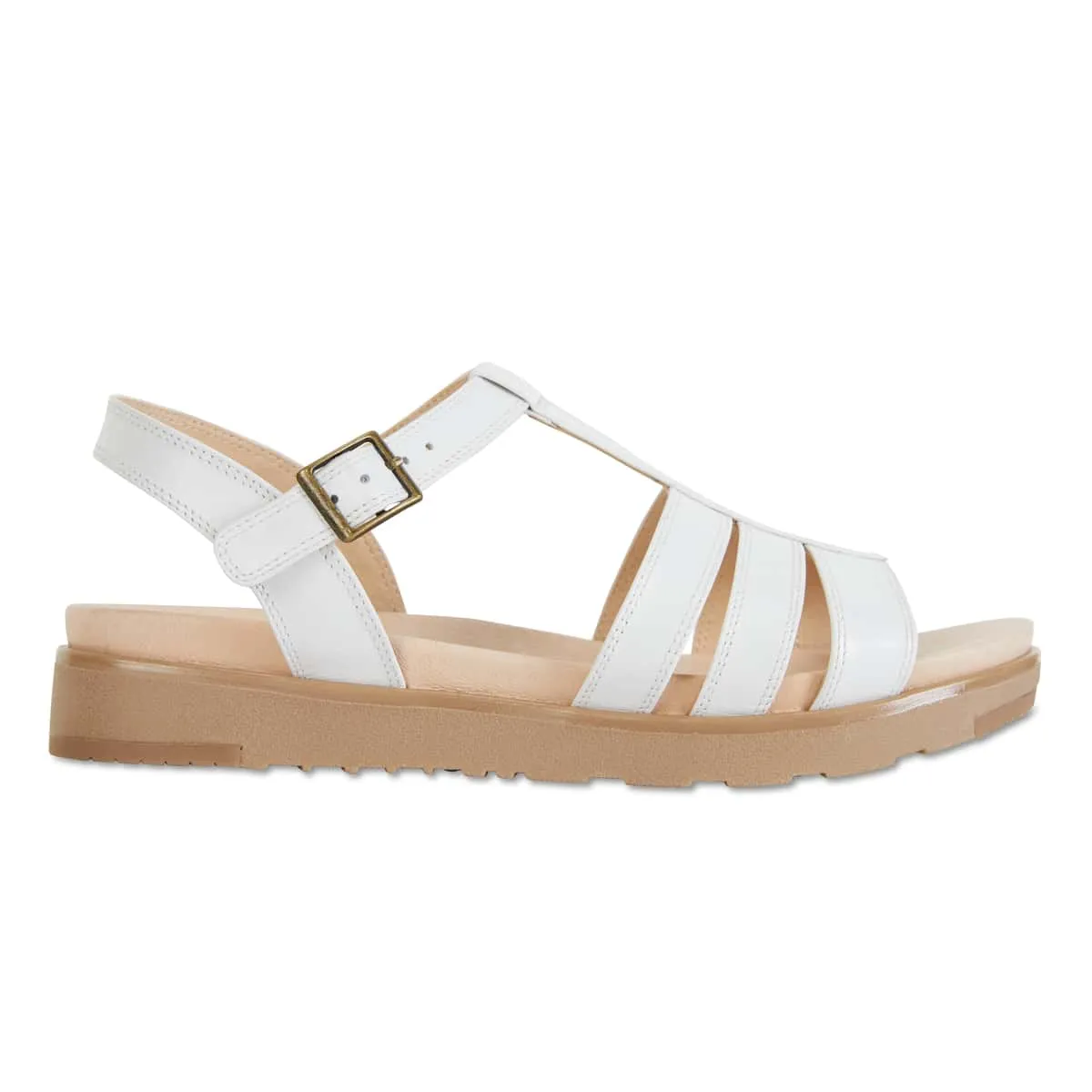 Ohio Sandal in White Leather