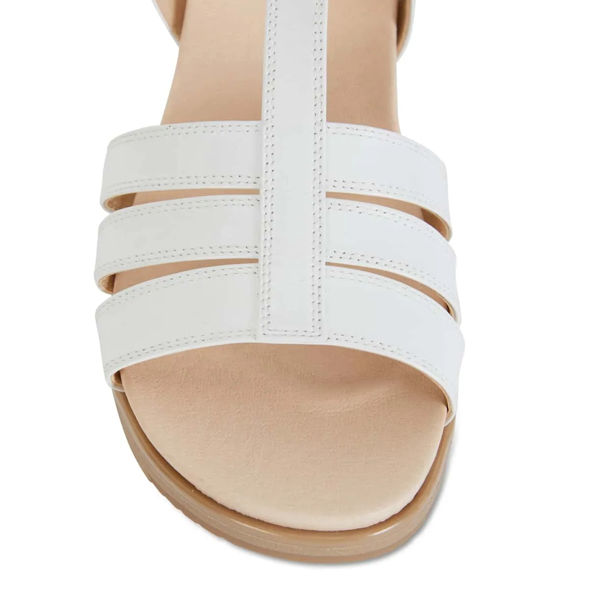 Ohio Sandal in White Leather
