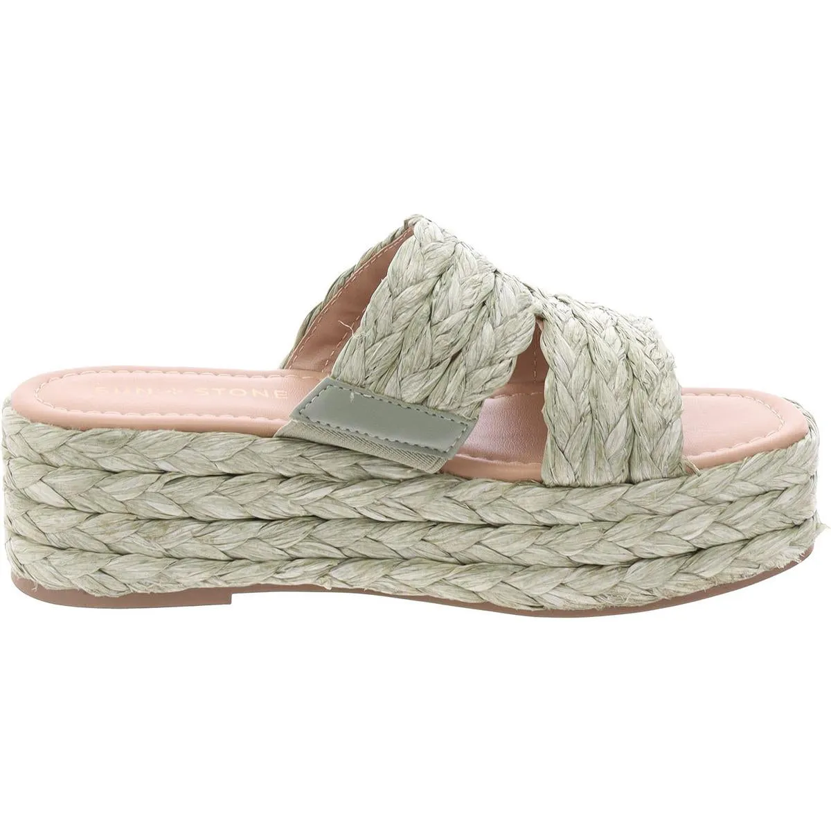 Olinkaa Womens Woven Open Toe Flatform Sandals