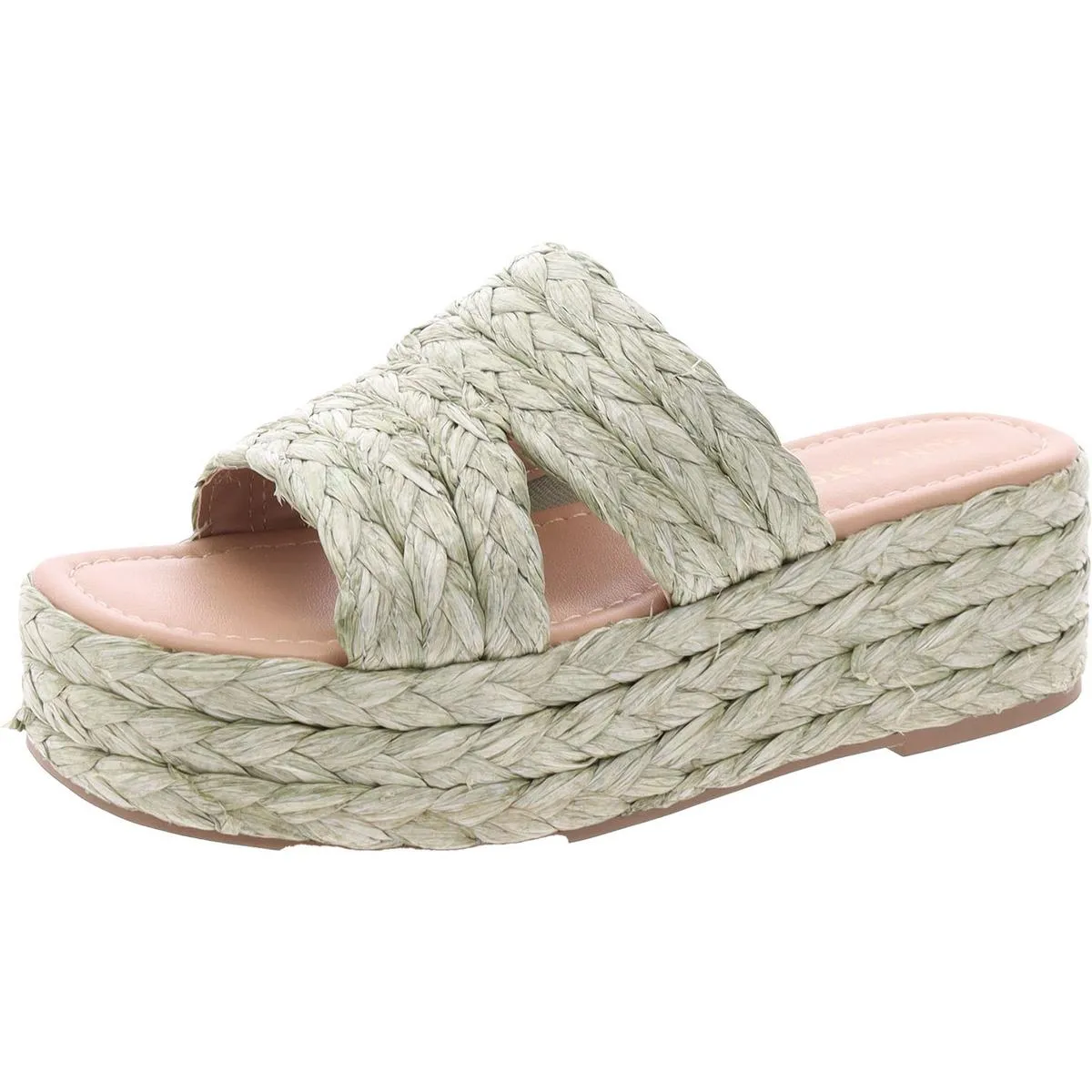 Olinkaa Womens Woven Open Toe Flatform Sandals