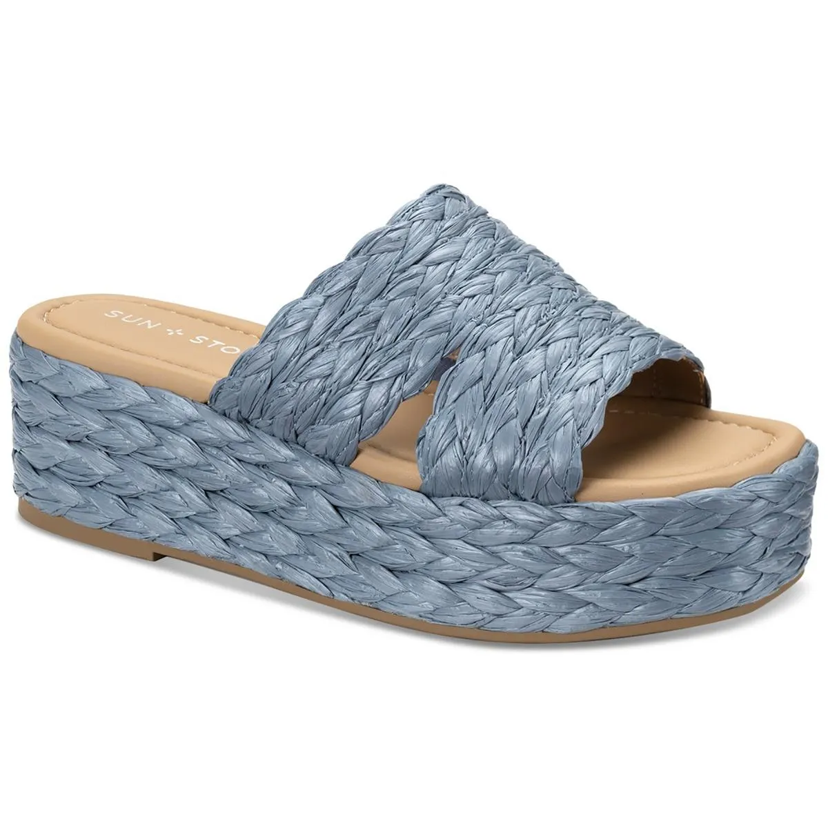 Olinkaa Womens Woven Open Toe Flatform Sandals