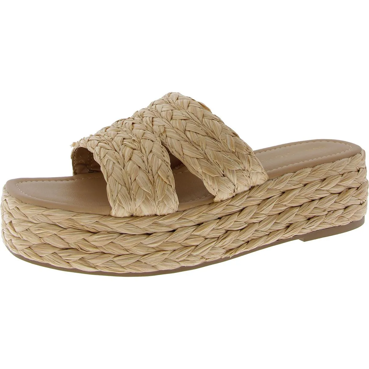 Olinkaa Womens Woven Open Toe Flatform Sandals