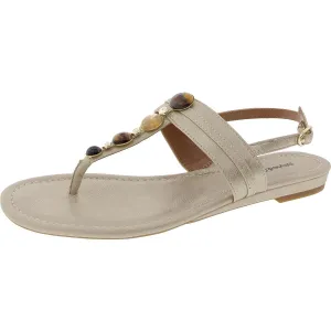 OLIVAHP Womens Beaded Man Made Ankle Strap