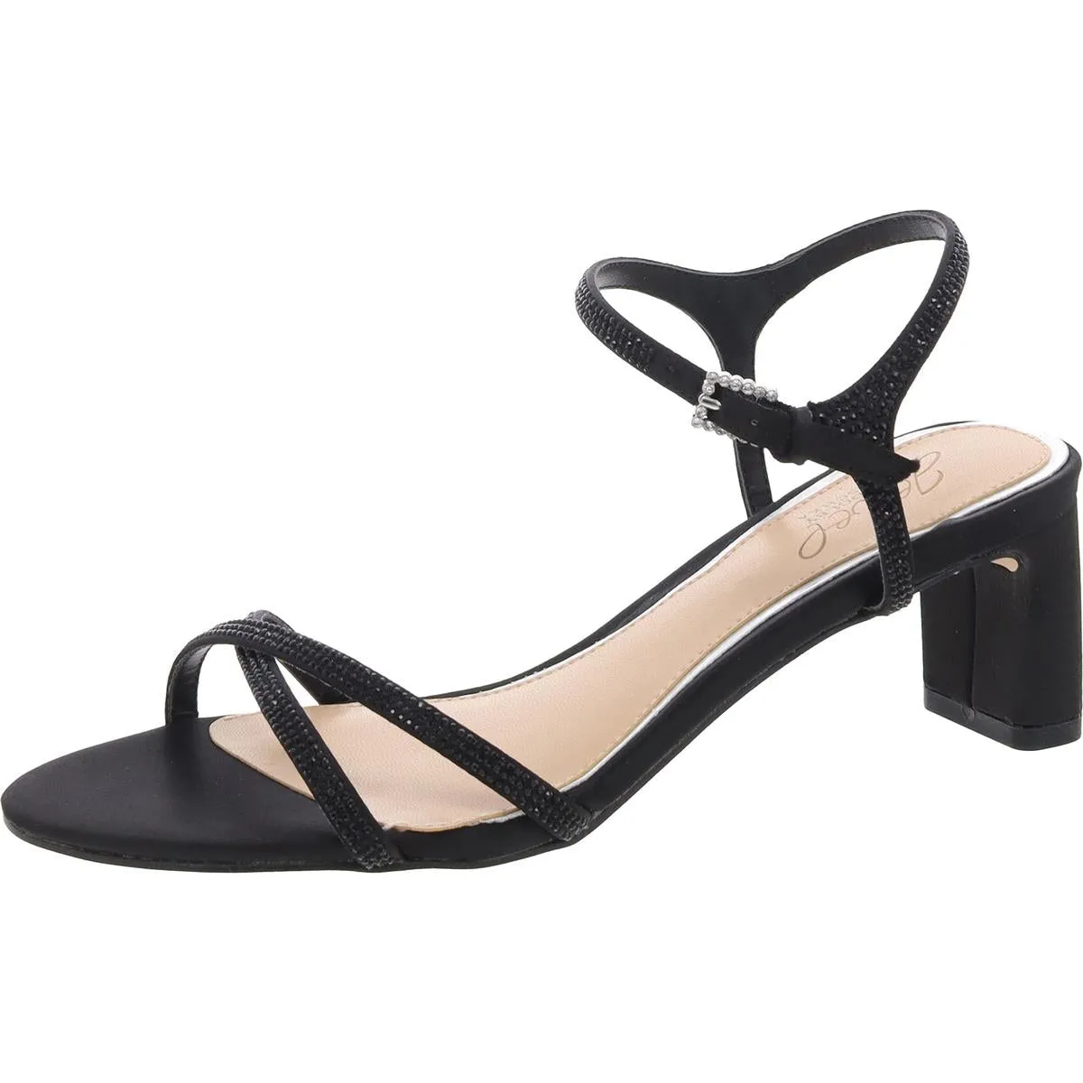 Omari II Womens Satin Ankle Strap Heels