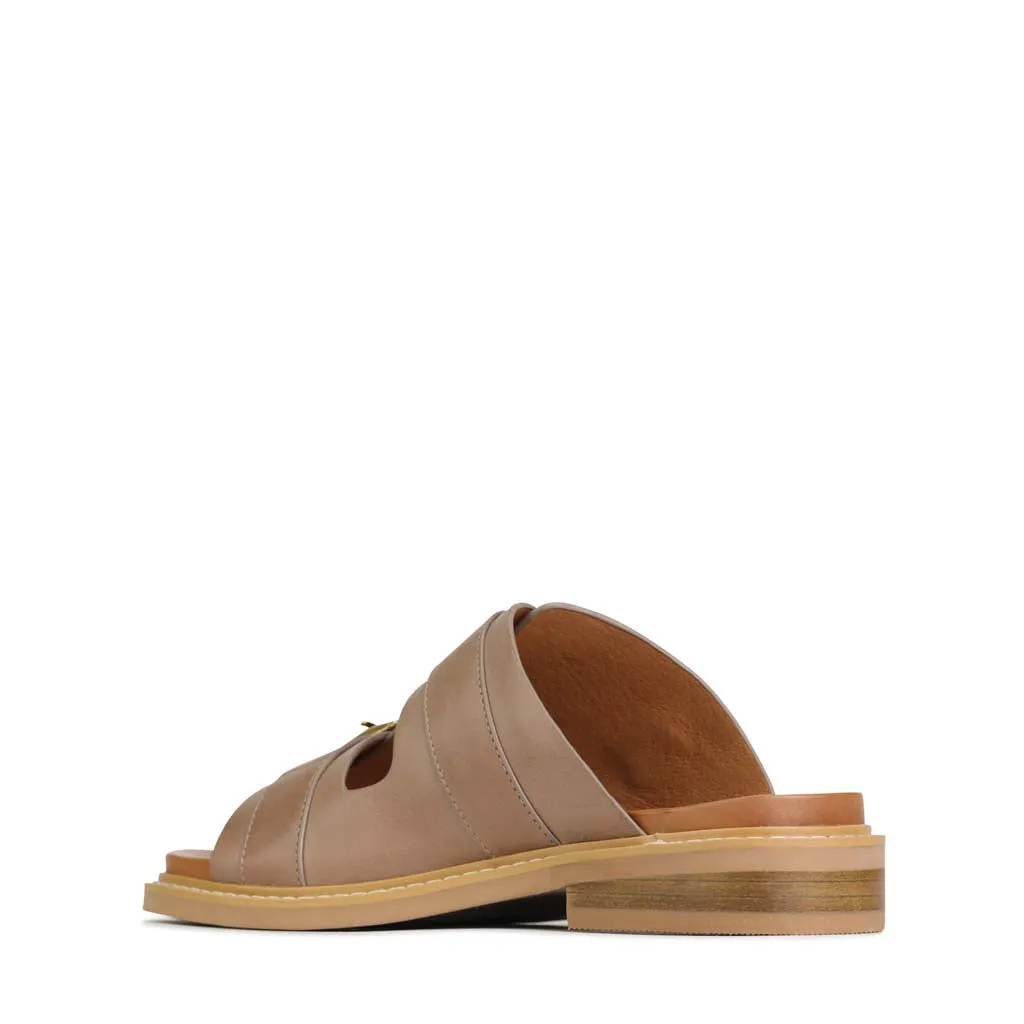 ORNATE LEATHER SLIDE SANDALS